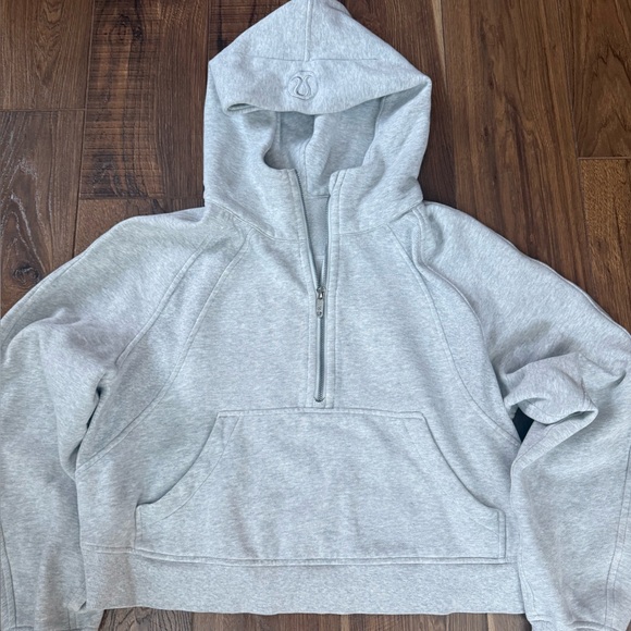lululemon athletica Tops - lululemon athletica Light Gray Half-Zip Hoodie